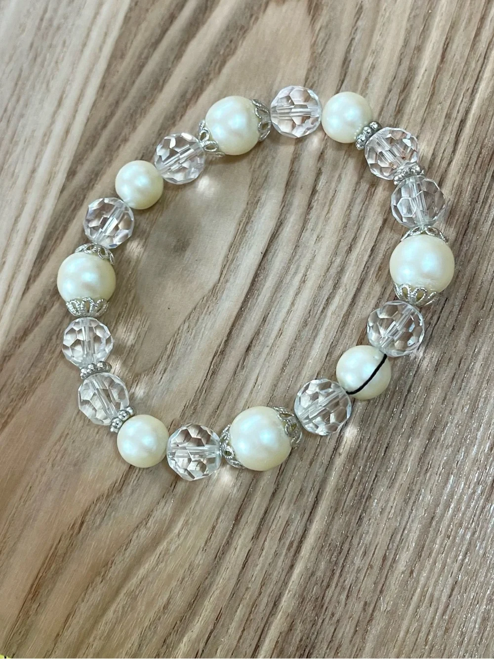 1928 Red & Pearl Beaded Necklace Sets/Crystal & pearl Necklace and Bracelet set